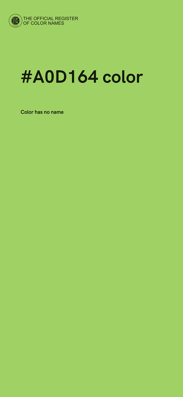 #A0D164 color image
