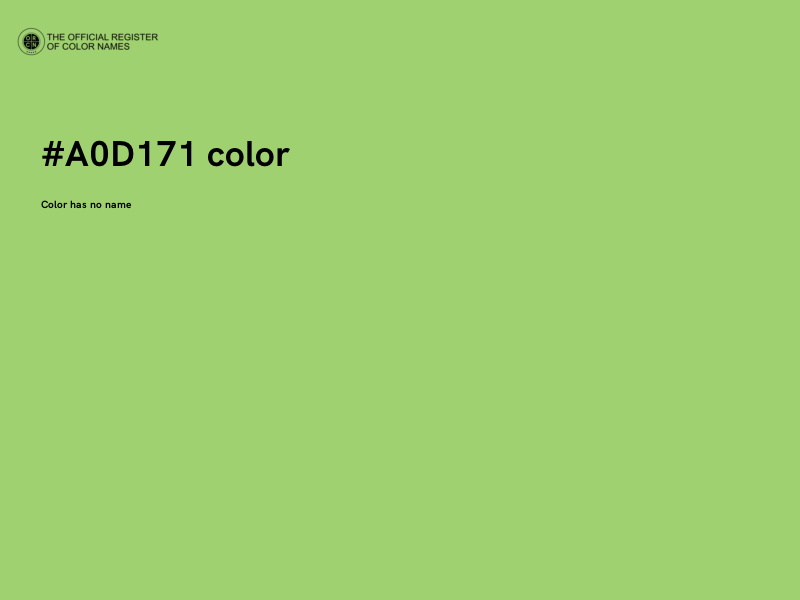 #A0D171 color image