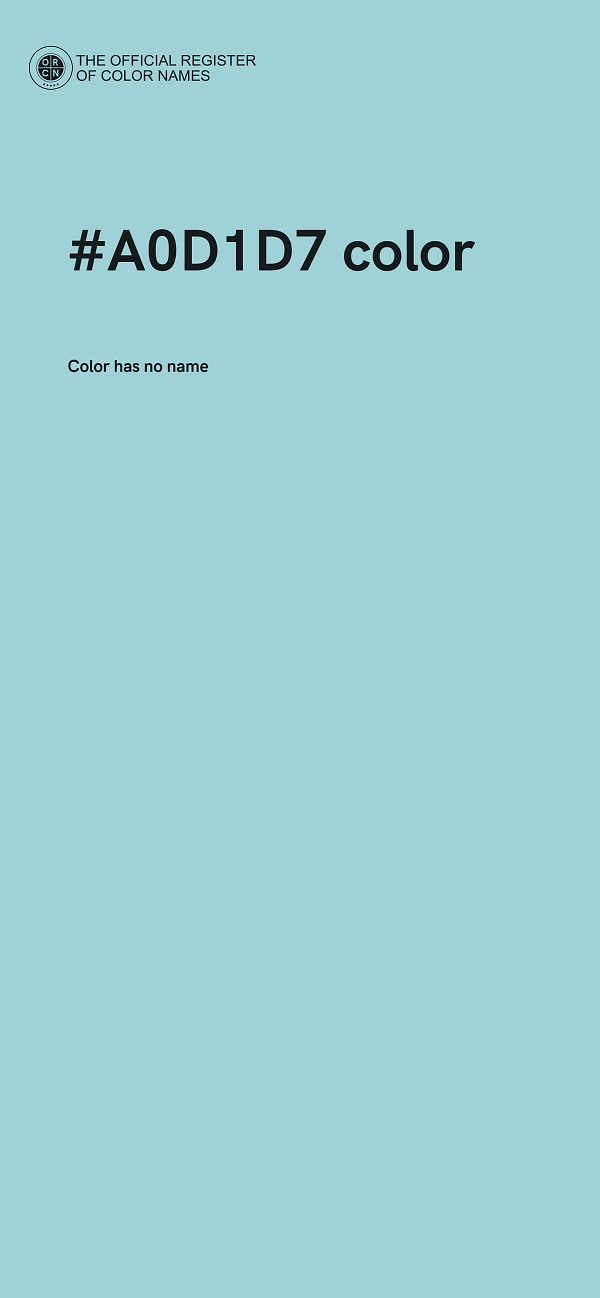 #A0D1D7 color image