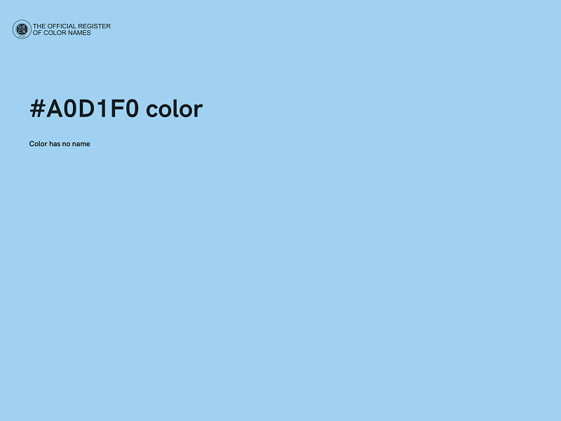 #A0D1F0 color image