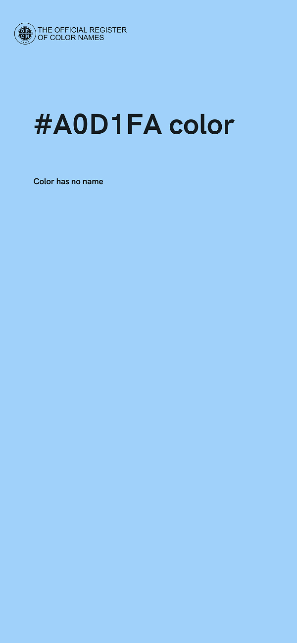 #A0D1FA color image