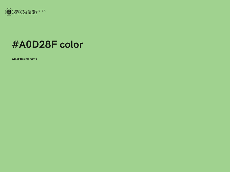 #A0D28F color image