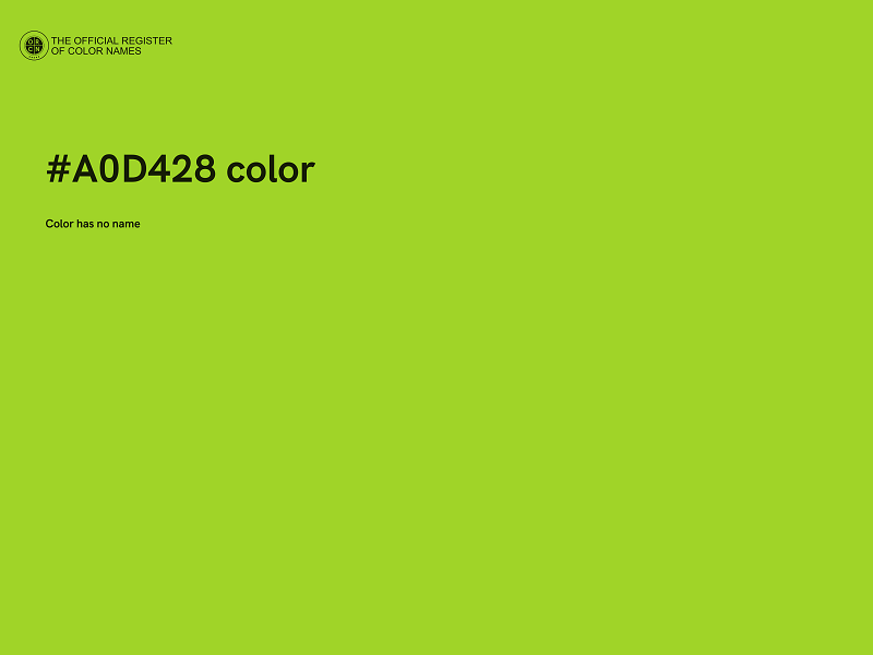 #A0D428 color image