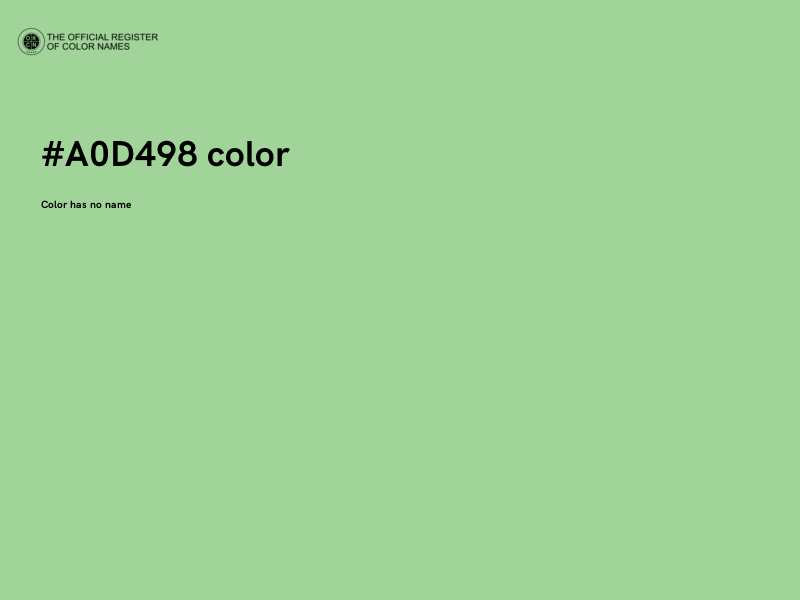 #A0D498 color image