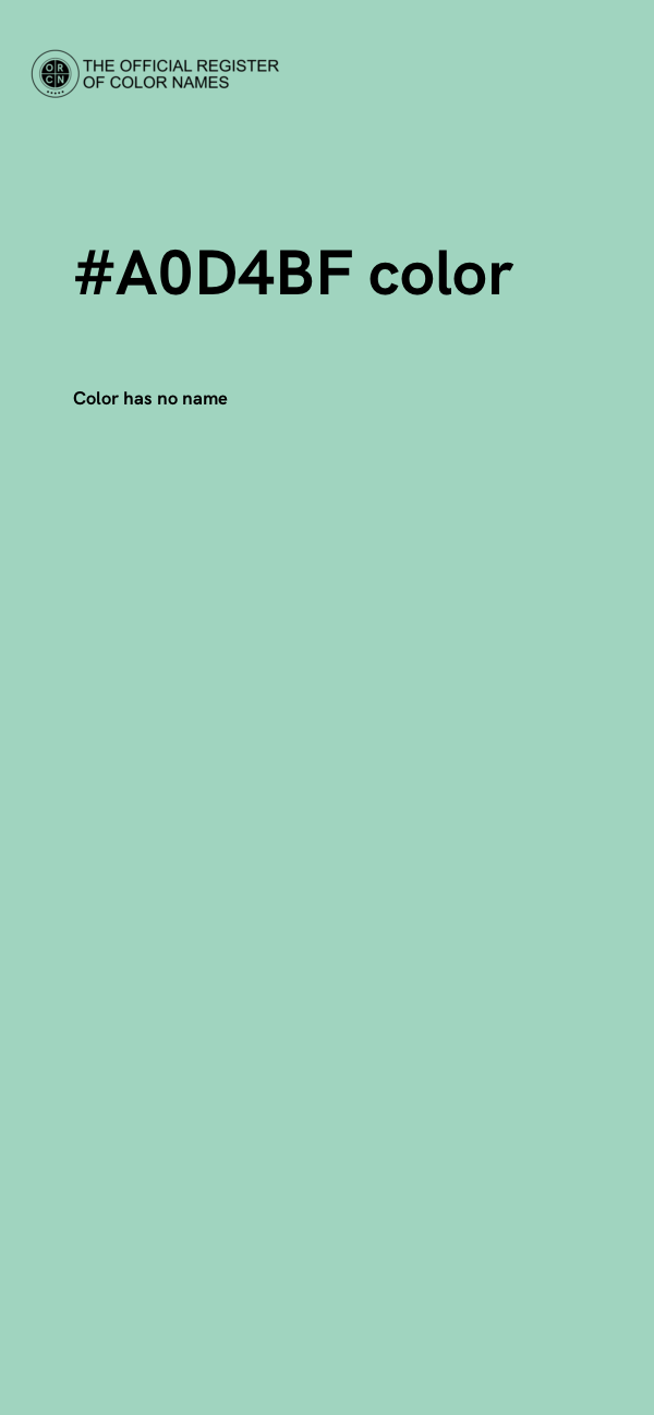 #A0D4BF color image