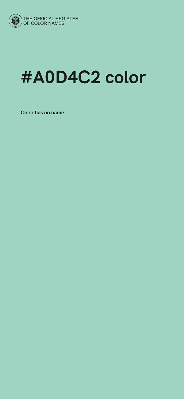 #A0D4C2 color image