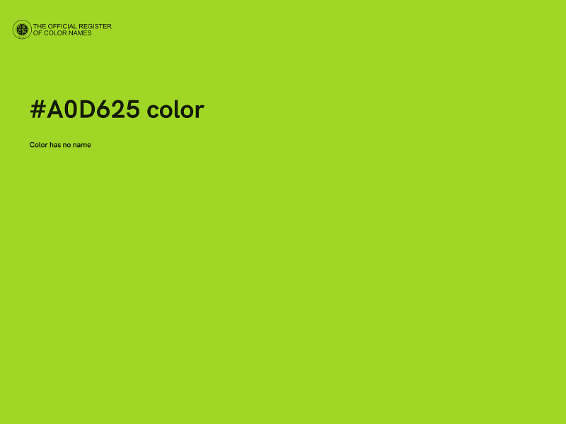 #A0D625 color image