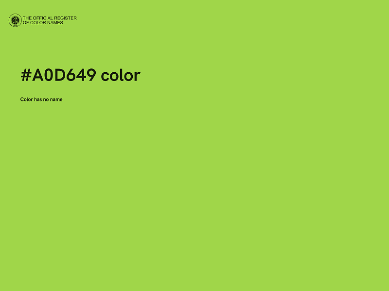 #A0D649 color image