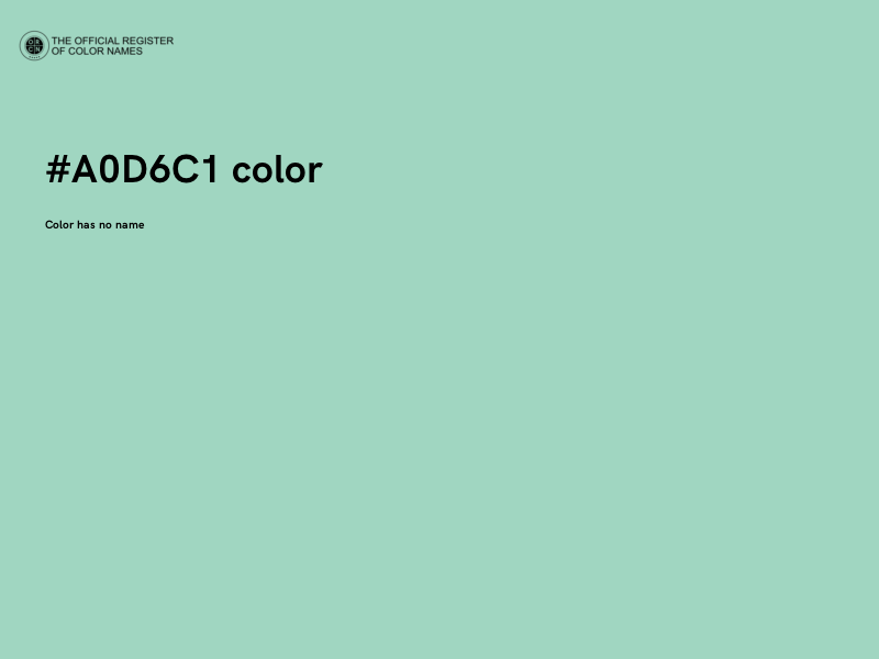 #A0D6C1 color image