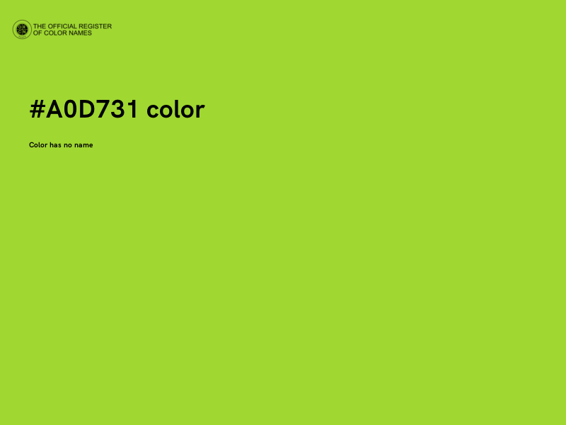 #A0D731 color image