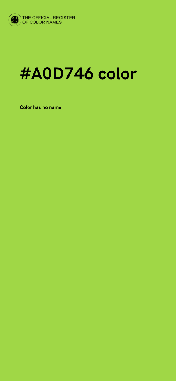#A0D746 color image