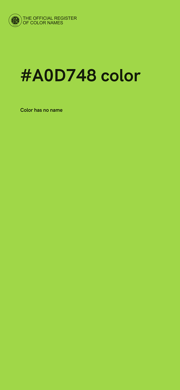 #A0D748 color image