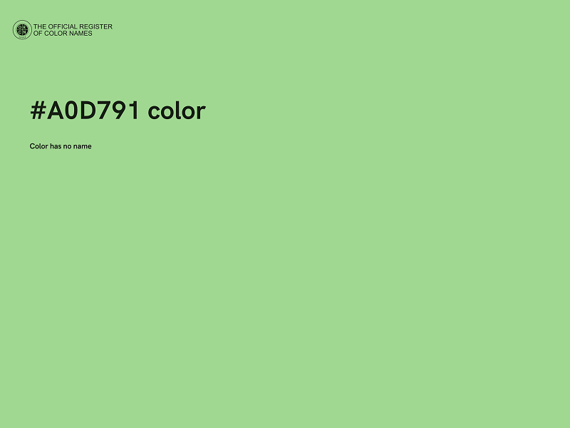 #A0D791 color image