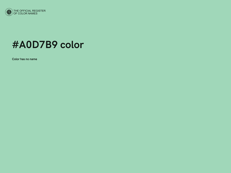 #A0D7B9 color image