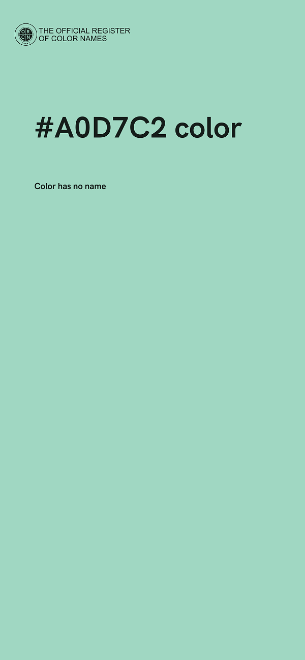 #A0D7C2 color image