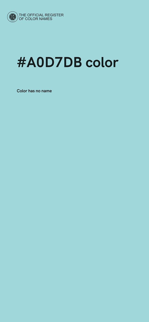 #A0D7DB color image