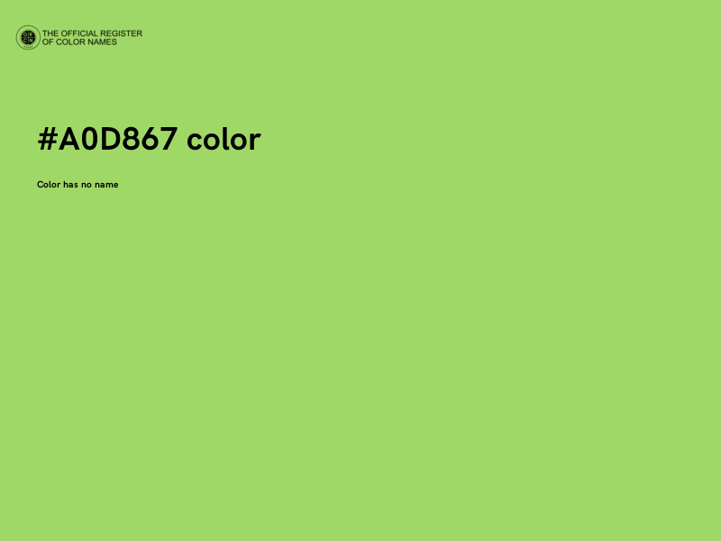 #A0D867 color image