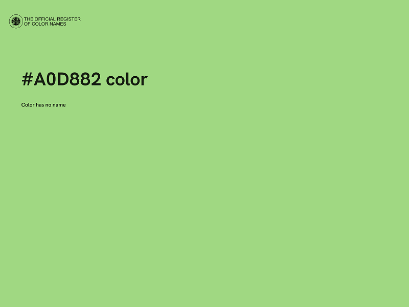 #A0D882 color image