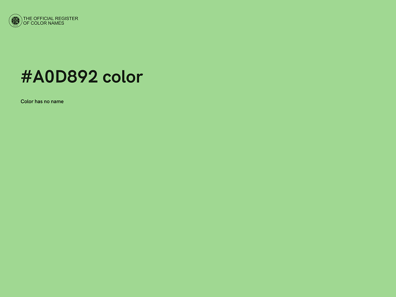 #A0D892 color image