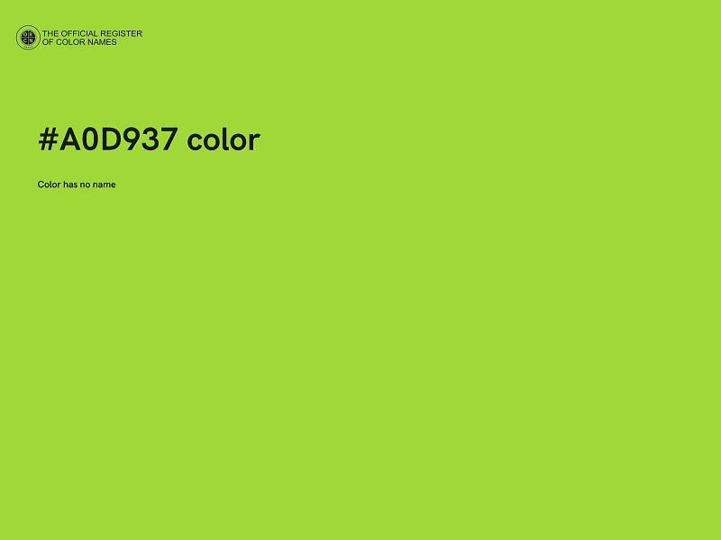 #A0D937 color image