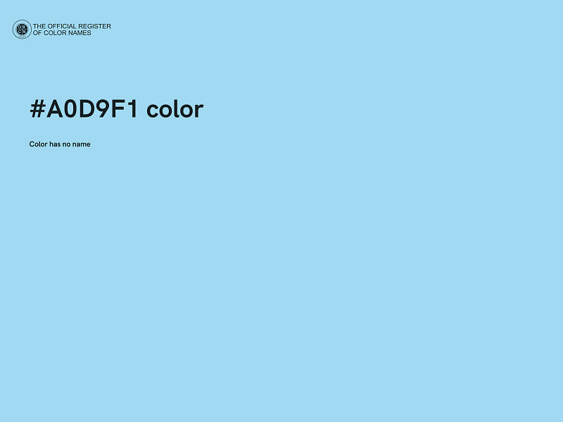 #A0D9F1 color image