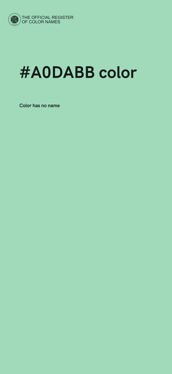#A0DABB color image