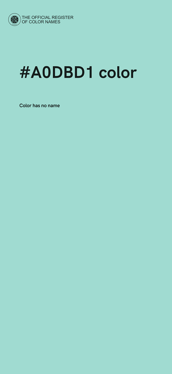 #A0DBD1 color image