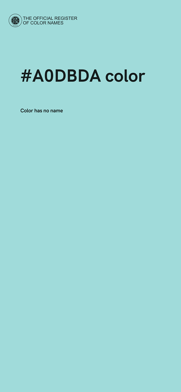 #A0DBDA color image