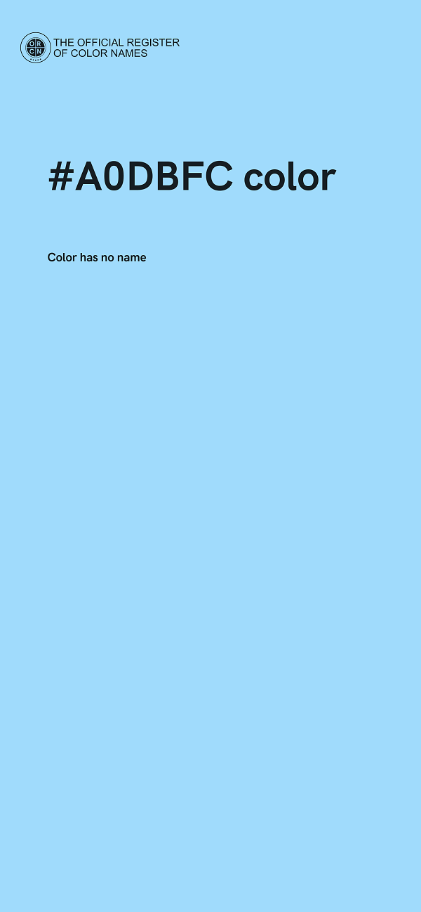 #A0DBFC color image