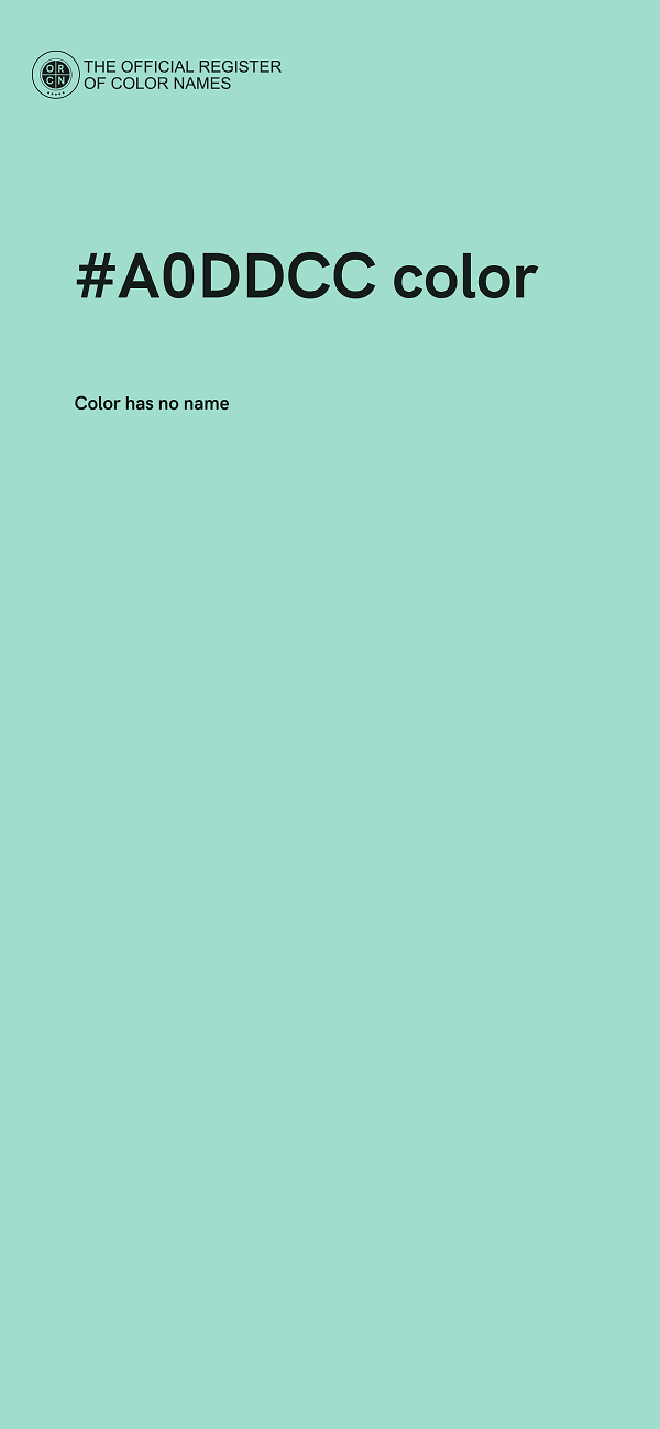 #A0DDCC color image