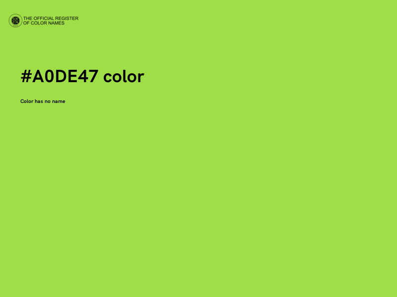 #A0DE47 color image