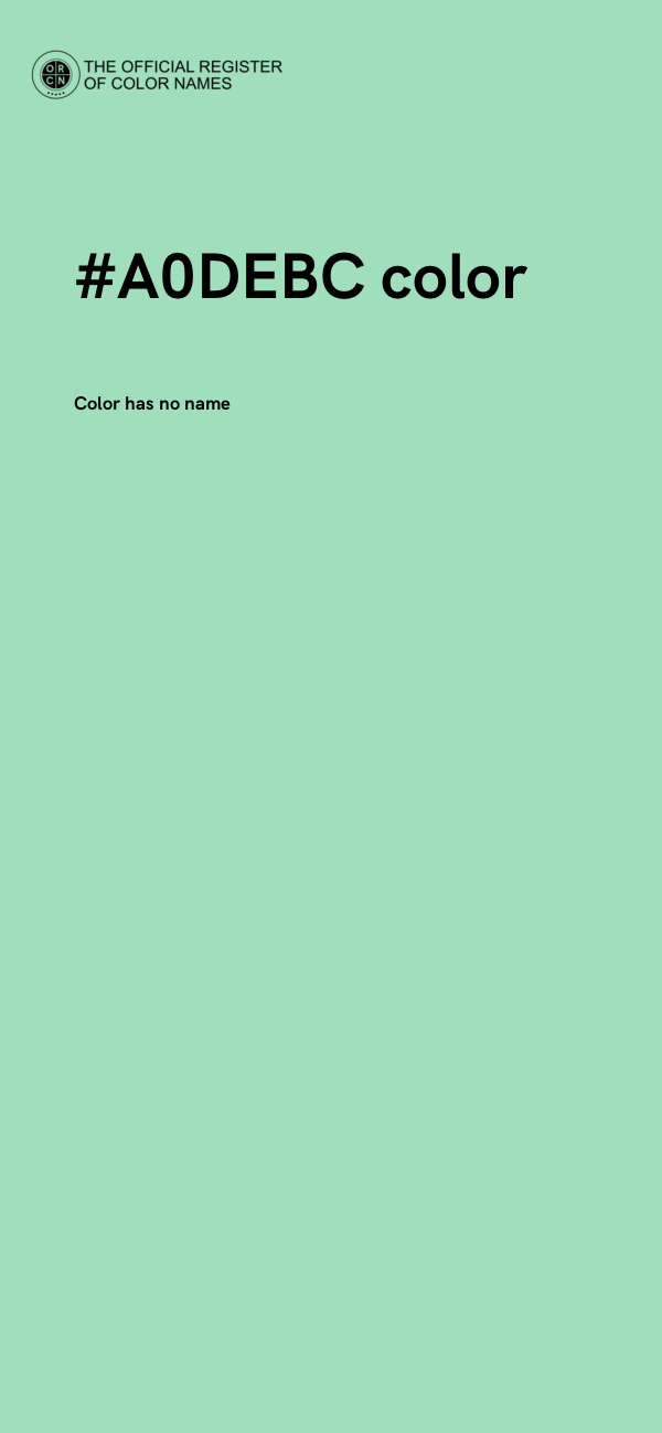 #A0DEBC color image