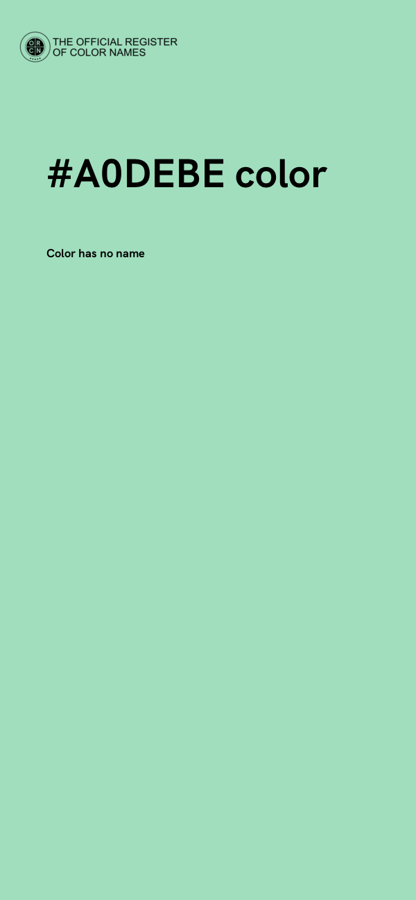 #A0DEBE color image