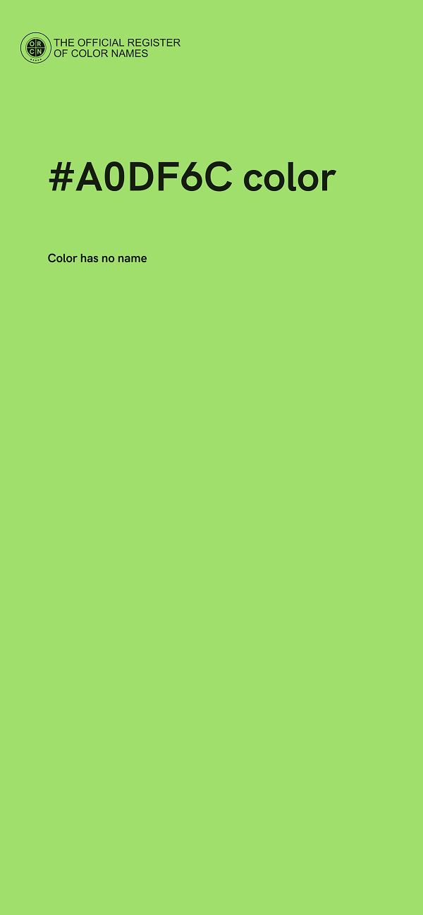 #A0DF6C color image