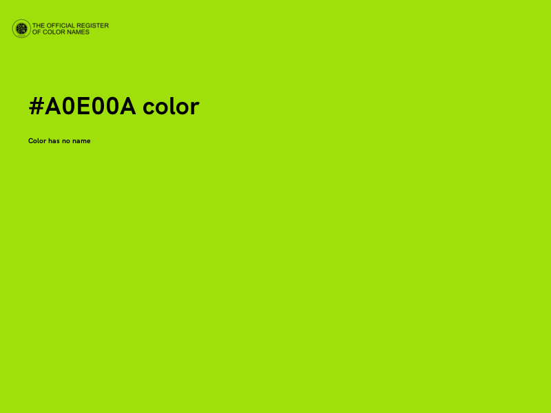 #A0E00A color image