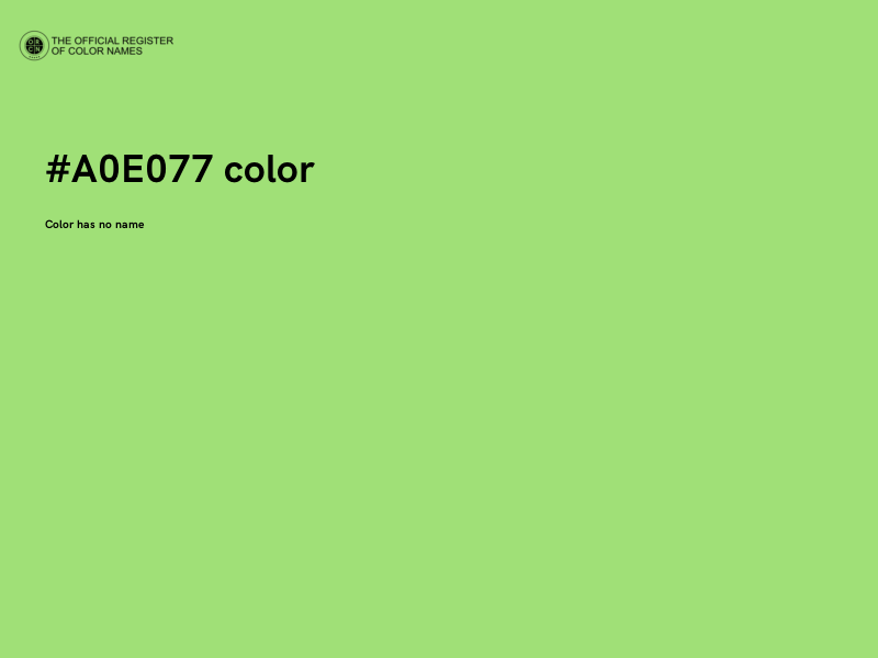 #A0E077 color image