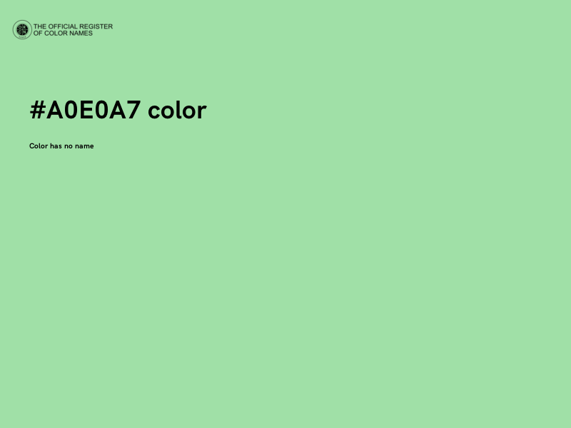 #A0E0A7 color image