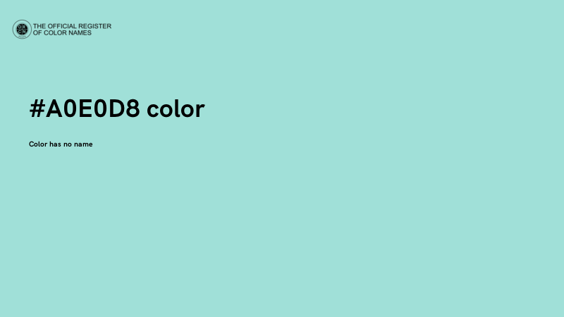 #A0E0D8 color image