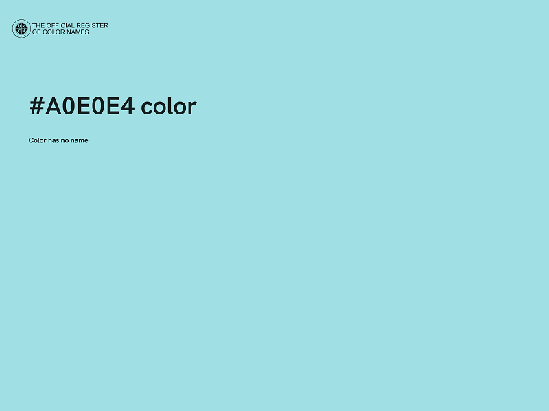 #A0E0E4 color image