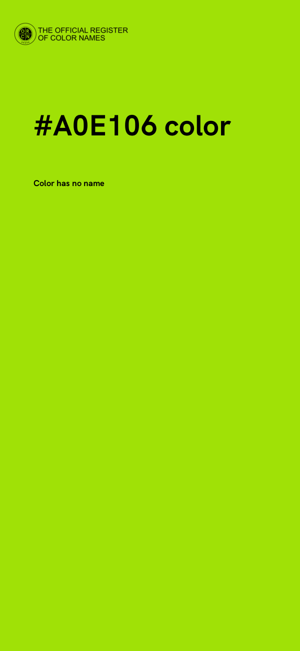 #A0E106 color image