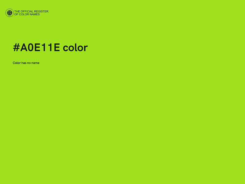 #A0E11E color image