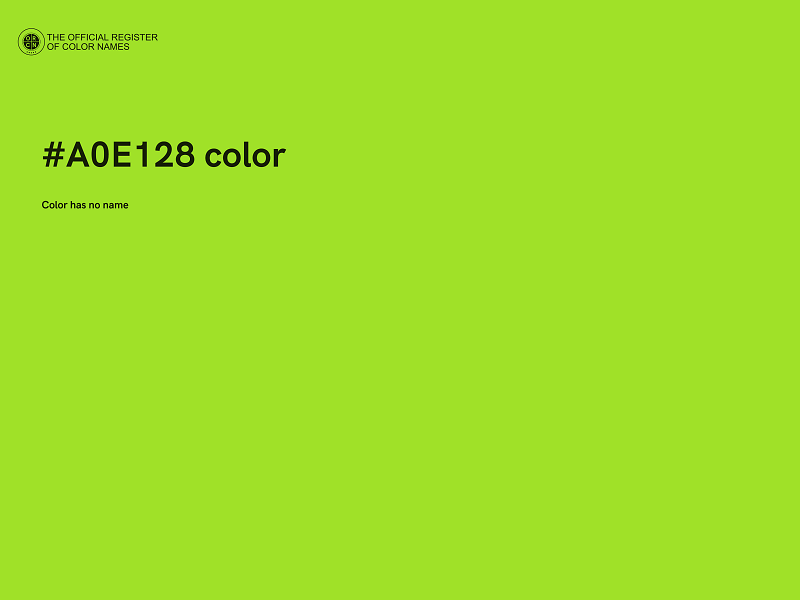 #A0E128 color image