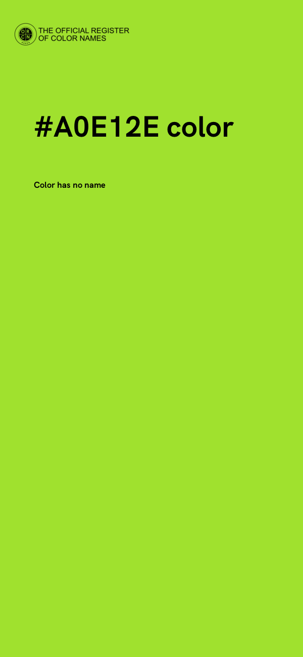#A0E12E color image