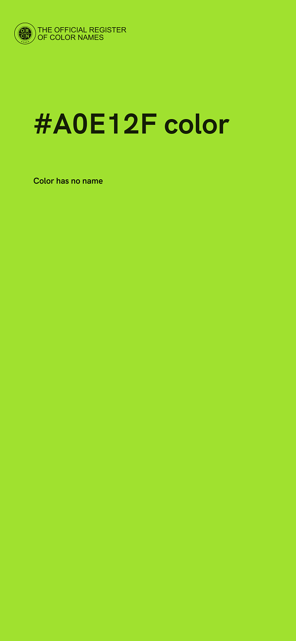 #A0E12F color image