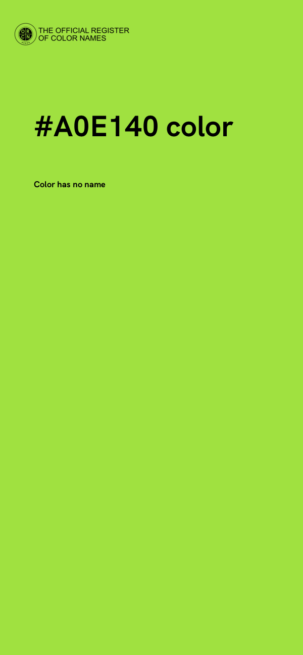 #A0E140 color image