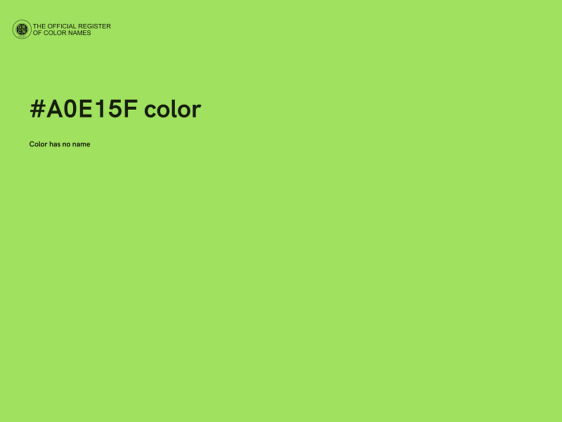#A0E15F color image