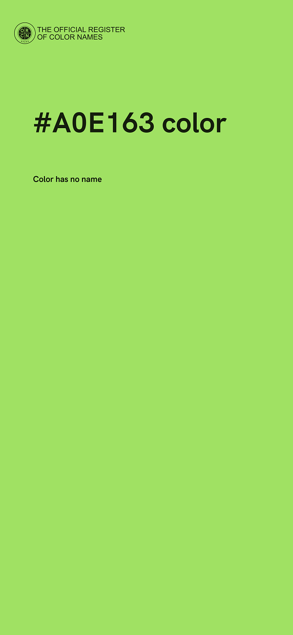 #A0E163 color image