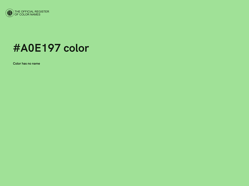 #A0E197 color image