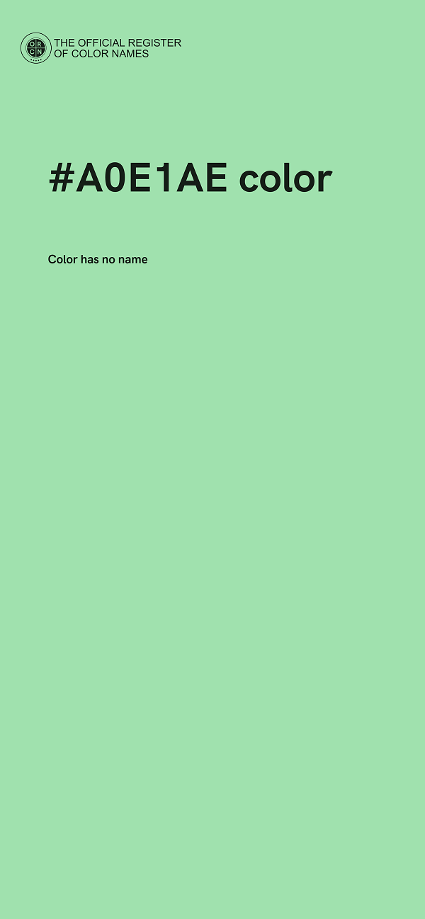 #A0E1AE color image