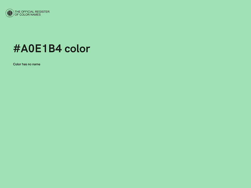 #A0E1B4 color image